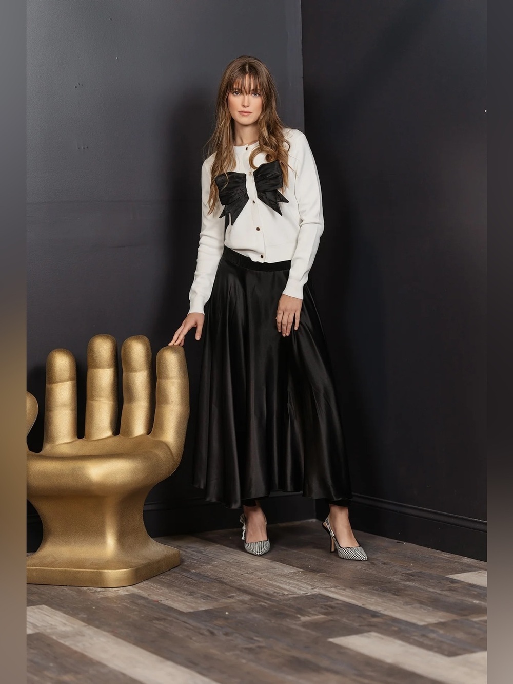 Aleeza Paris Saphire 100% Silk Skirt - Picture 2 of 3